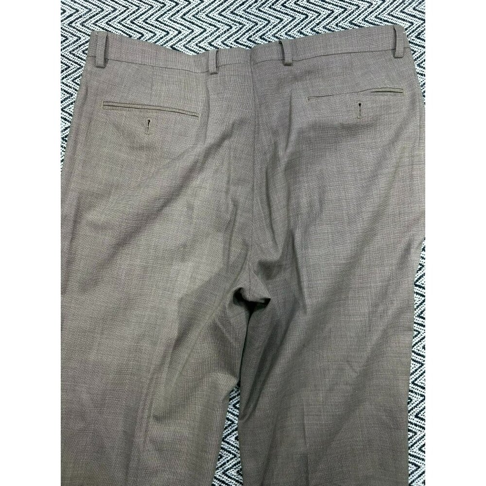 Jos A. Bank 1905 Collection Mens Wool Dress Pants Brown Size 36x29 Flat Front - Picture 6 of 6